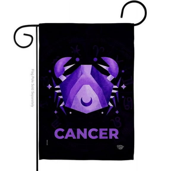 Ornament Collection G190026-BO 13 x 18.5 in. Cancer Garden Flag for Interests Zodiac Double-Sided Decorative Vertical Flags & House Decoration Banner Yard Gift