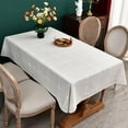 thumbnail image 2 of Linen Table Cloth Cotton Wheat Coffee Linen Tablecloth for Square Tables Heavy Weight Washable Farmhouse Soft Boho Tablecloth for Kitchen ; Table Linens (Wheat Coffee x ), 2 of 7