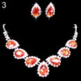 thumbnail image 2 of Koszal Prom Wedding Bridal Crystal Rhinestone Waterdrop Necklace Earring Jewelry Set, 2 of 7