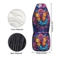 thumbnail image 5 of chaqlin Butterfly Flower Car Seat Cover for Women 2 Pcs Auto Front Seat Covers Universal Fit for SUVs Trucks Van, 5 of 5
