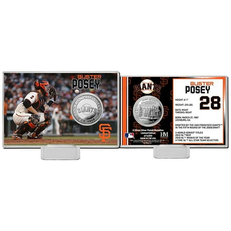 Buster Posey San Francisco Giants Highland Mint Mint Player Silver Collector Coin Card - No
