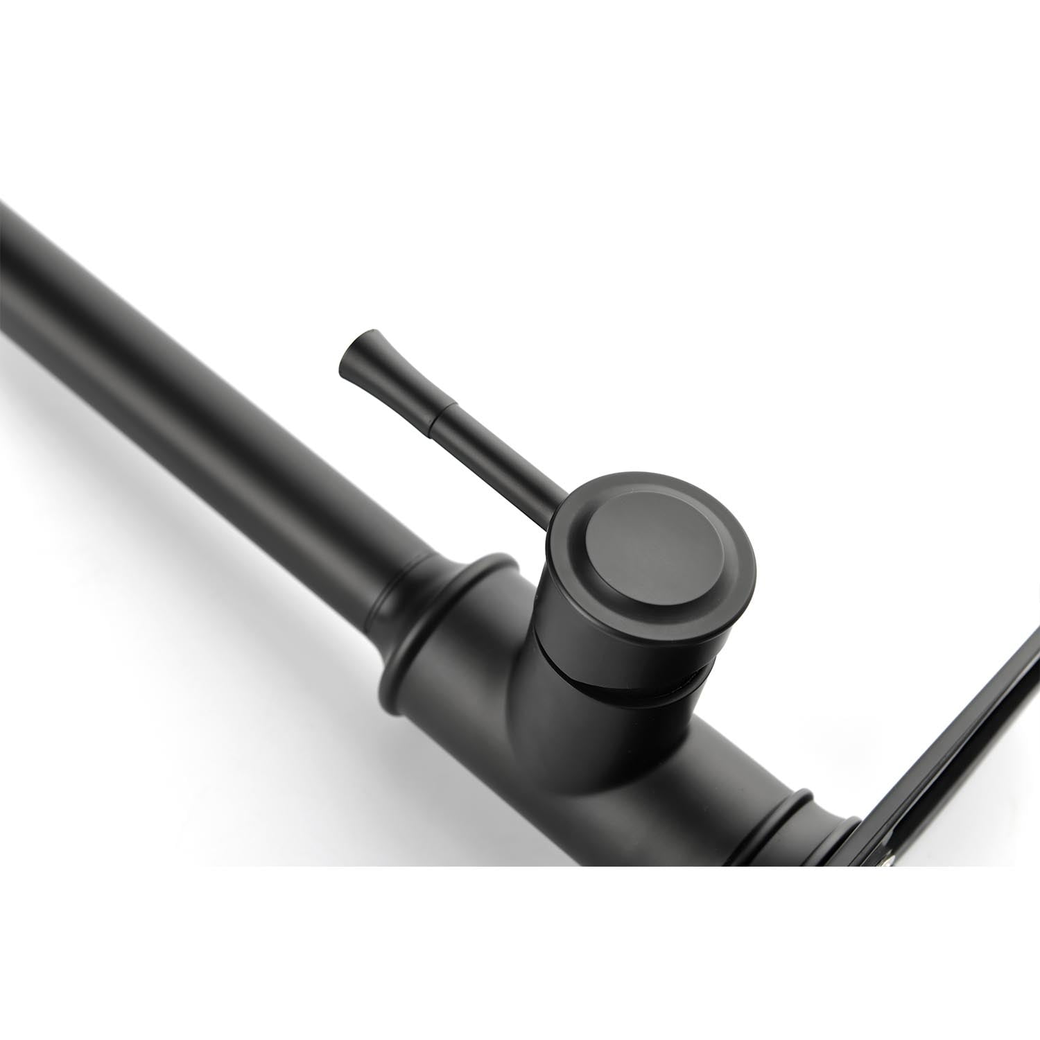 Izzovium Single Handle High Arc Pull Out Kitchen Faucet, 360° Swivel Matte Black Stainless Steel Faucet with Pull Down Sprayer, 3-Way Spray Modes for Sink