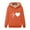 Orange, variant on Womens Active Long Sleeve Fleece Lined Fashion Hoodie Pullover with Plus Size Black S