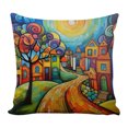 thumbnail image 3 of Kit Funda Almohada Punto Cruz Casa Colorida Hecha A Mano DIY (A), 3 of 6