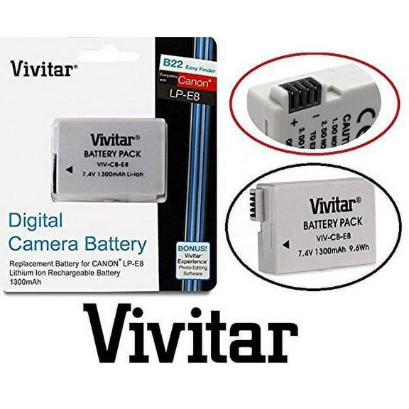 Hi Capacity Vivitar LP-E8 Li-Ion Battery for Canon LP-E8 LPE8