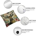 thumbnail image 4 of JEUXUS Flower Deer Pillow Cases Watercolor Deer Big Antlers Flowers and Birds on Throw Pillow Covers Cushion Cover for Men Women Color,2 Pcs, 4 of 6