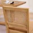 thumbnail image 5 of Dining Chairs Set of 2, Modern Farmhouse Dining Chair with Cane Back, LEGAHOME Upholstered Kitchen Chair, Wood Side Chair for Kitchen Dining Room, Tan, 5 of 8