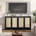 thumbnail image 4 of Eastvita Console Multimédia Bohème - Armoires de Rangement pour Salon Style Ferme Noir, 4 of 6