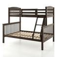 thumbnail image 3 of Furniture of America Aida Twin over Full Kids Wood Dark Brown Bunk Bed with Ladder, 3 of 12