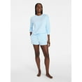 thumbnail image 3 of Joyspun Women's French Terry Knit Bridal Long Sleeve Sleep Top, Sizes XS to 3X, 3 of 6