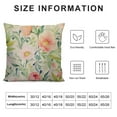 thumbnail image 5 of QZHH  Watercolor Flowers Print Farmhouse Décor Colorful Vintage Floral Decorative Throw Pillow Cover Sofa Couch, 5 of 5