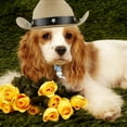 thumbnail image 3 of Small Dog Cat Western Costume Hat Bandana Set - Adjustable Mini Pet Dress Up Accessories, 3 of 19