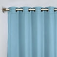 thumbnail image 2 of Superior Blackout Solid Light Filtering Grommet Curtain Panel Set, 42"X 84", Light Blue, 2 of 9