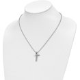 thumbnail image 4 of Chisel Stainless Steel Brushed and Polished Cross Pendant on a Ball Chain Necklace - 18", 4 of 8