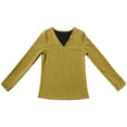 thumbnail image 4 of CHUOU Women Elegant Sequined V Neck Elegant Solid Color Long Sleeved Top, 4 of 4