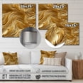 thumbnail image 4 of Designart "Golden feathers serenity IV In Gold"FeathersMetal Wall Art Gold Modern Living Room Wall Art, 4 of 6