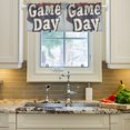 thumbnail image 2 of Yayeee Kitchen Valance Rod Pocket 54" x 18" Living Room Window Curtain, Gray Game Day, 2 of 6