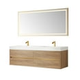 thumbnail image 2 of Palencia 72" Double Sink Wall-Mount Floating Wood Bathroom Vanity With Mirror, 2 of 15