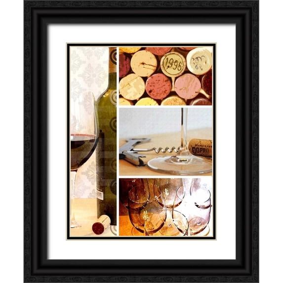Wolk, Lisa 25x32 Black Ornate Wood Framed with Double Matting Museum Art Print Titled - Wine Inspired