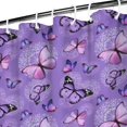 thumbnail image 3 of Purple Butterfly Pattern Shower Curtain 36"x72" ,Bathroom Decorative Shower Curtains Set with 12 Hooks,Modern Waterproof Washable Shower Curtain, 3 of 6