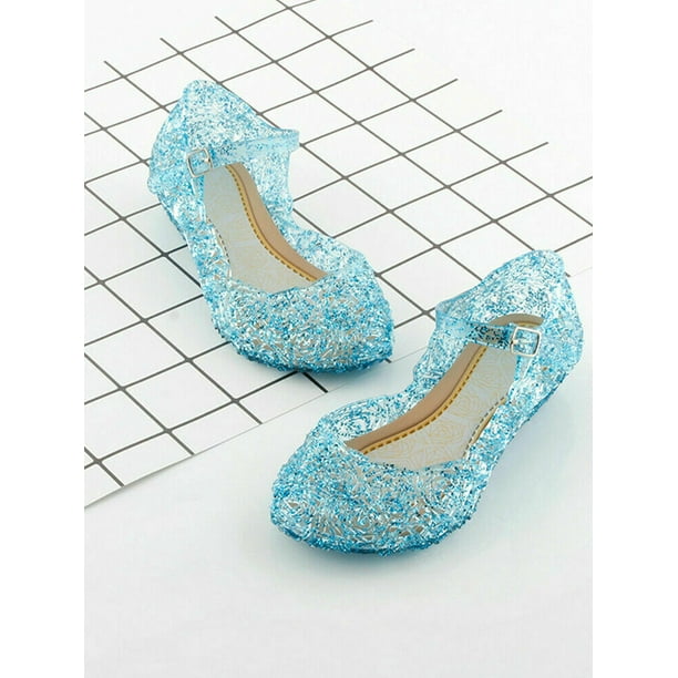 Musuos Girls Kids Summer Crystal Sandals Frozen Princess Jelly High Heeled Shoes Girl Frozen Princess Queen Dress Up Party Facny Sandal Walmart Com Walmart Com