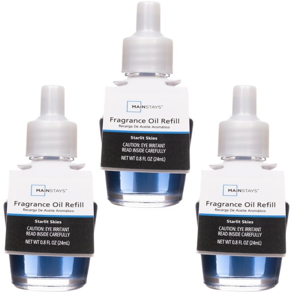 Mainstays Aroma Accents Oil Refill 24 mL, Starlit Skies, 3 Pack