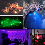 Fountain Light Underwater Pond Light Waterproof With Remote Control Multicolor Adjustable