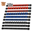 thumbnail image 1 of 9 Pzs Riel Para Dados  Bloosom Soporte Organizadores De Enchufes Abs Negro Azil Rojo, 1 of 5