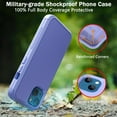thumbnail image 3 of NIFFPD iPhone 14 Plus Case with Screen Protector + Camera Lens Protector, Heavy Duty Hard Shockproof Phone Case for iPhone 14 Plus 6.7" Light Purple, 3 of 6