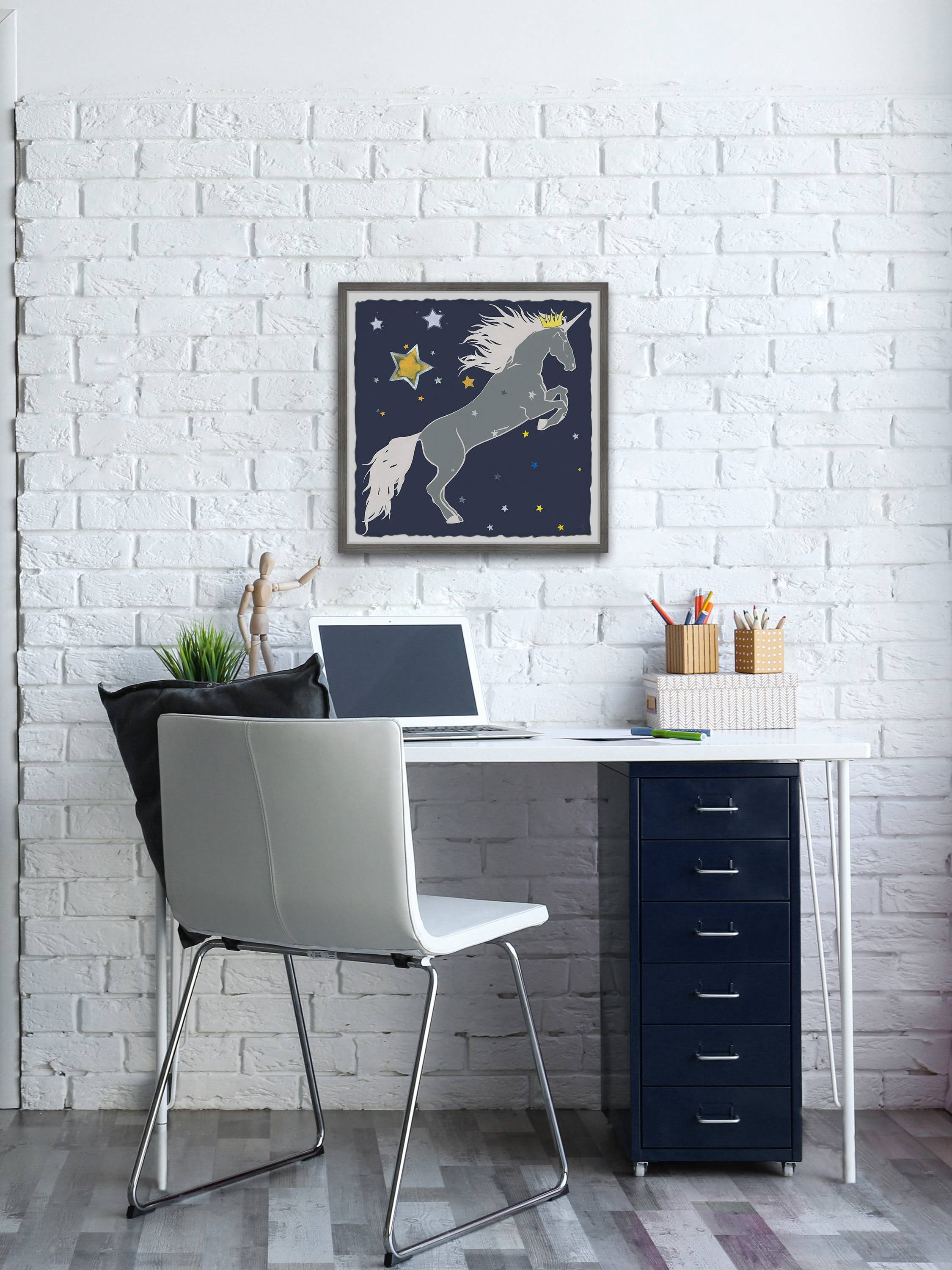 Marmont Hill Star-crowned Unicorn Framed Wall Art