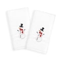 thumbnail image 2 of Authentic Hotel and Spa Snowman Embroidered Turkish Cotton Hand Towels (Set of 2) Charcoal, 2 of 5