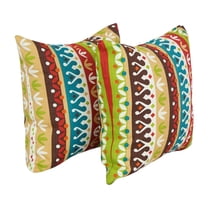 Blazing Needles 17-inch Square Polyester Outdoor Throw Pillows (Set of 2) 9910-S2-OD-212