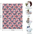 thumbnail image 4 of White Butterfly Red Blue Leaf Pattern Blanket,Comfortable Soft Flannel Throw Blanket,All Season,Warm Lightweight Blankets for Sofa Bed Couch Living Room Chair,30"x40", 4 of 4