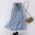thumbnail image 2 of Fesfesfes Summer Skirts for Women Elastic High Waist Long Mesh Skirt Tutu Maxi Pleated, 2 of 8