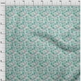 thumbnail image 4 of oneOone Tissu Polyester Spandex Vert Sarcelle Poussiéreux Matériel de Robe Tropical Tissu Imprimé au Mètre 56 Pouces de Large, 4 of 4