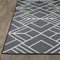 thumbnail image 4 of Loomaknoti Breyleigh Charske 4' x 6' Gray/Cream Geometric Indoor/Outdoor Area Rug, 4 of 7