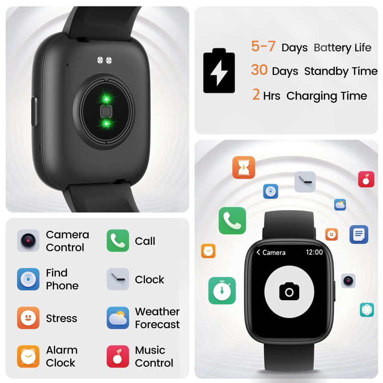 Smart Watch Fits for Android and IPhone, Smartwatch for Women Men