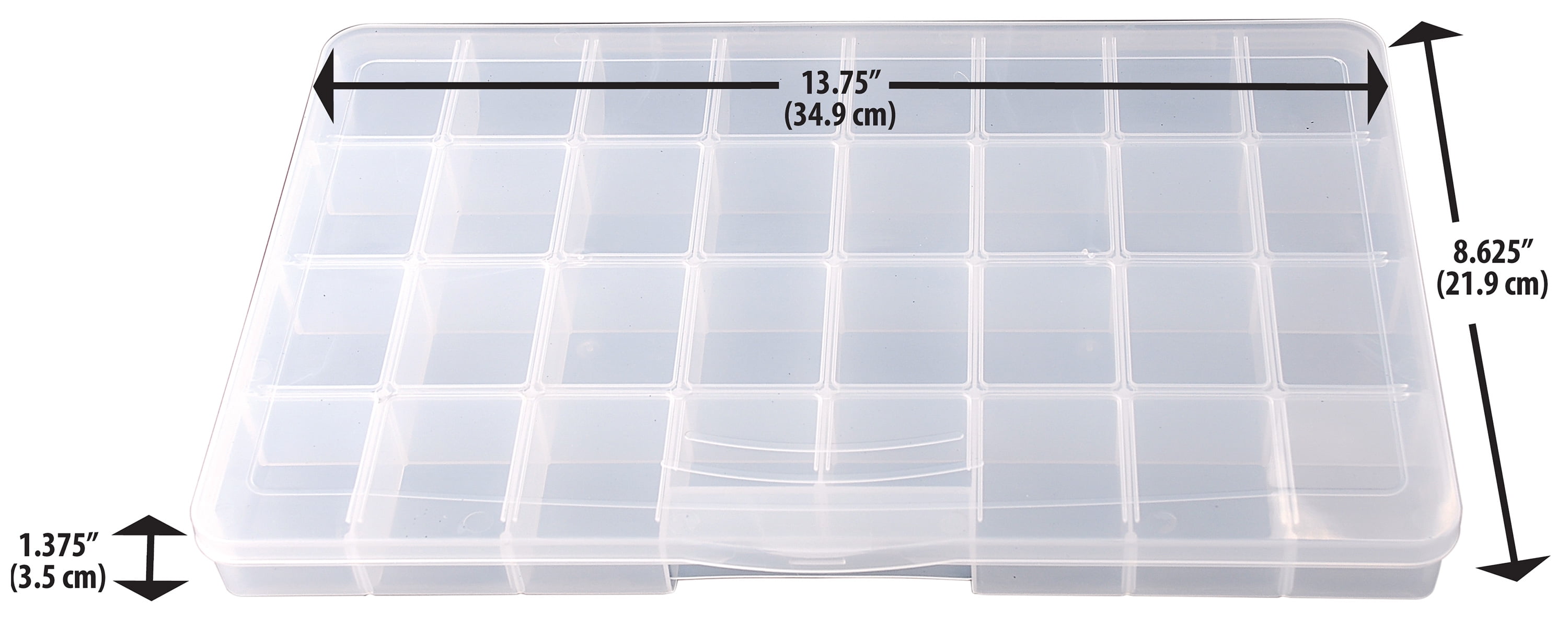 (5 pack) The Beadery - 32 Comp Large Bead Keeper Box - Clear Plastic - 2176