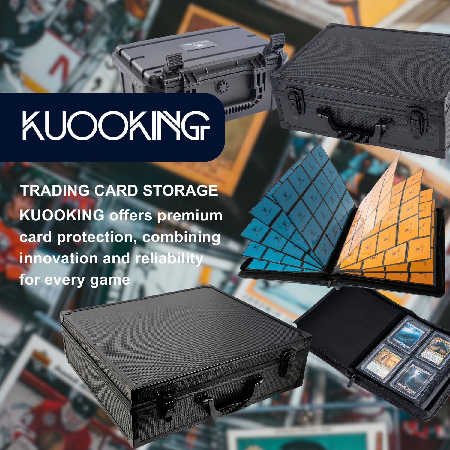 KUOOKING Premium Toploader Storage Box With Card Dividers