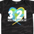 thumbnail image 4 of Inktastic 3 21 World Down Syndrome Day with Heart Shaped Earth Boys or Girls Baby Bodysuit, 4 of 5