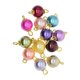 thumbnail image 4 of 50pcs Coloridas Cuentas Redondas de Perlas de Vidrio y Flores de Margaritas, dorado, 4 of 9