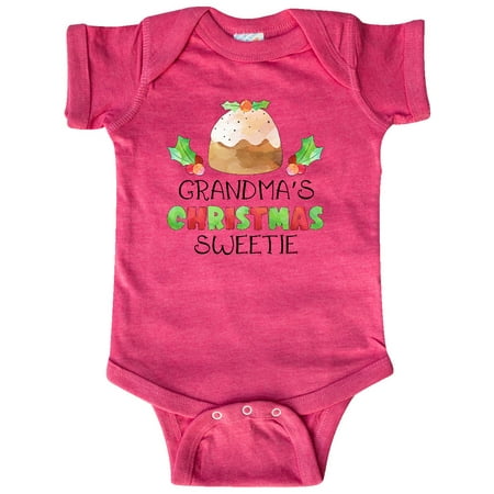 

Inktastic Grandma s Christmas Sweetie with Holiday Cake and Holly Gift Baby Boy or Baby Girl Bodysuit