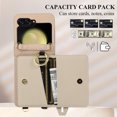thumbnail image 6 of Allytechgroup Premium Galaxy Z Flip 5 5G Case Wallet - Stylish Phone Case for Samsung Galaxy Z Flip 5 with Ring Holder Shoulder Strap Hand Strap RFID Blocking Case for Girls Women, Beige, 6 of 8