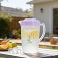 thumbnail image 6 of Bwomeauty Holiday Gifts, Orchid Patterns Clear Plastic Pitcher With Lid Clear Water Pitcher For Cold Drinks Iced Tea Pitcher For Lemonade Iced Tea Milk Beverages, Kitchen Accessories, 1PC, 6 of 6