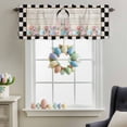 thumbnail image 3 of Valance Curtains for Kitchen Windows Farm Easter Eggs in Grass Rod Pocket Valance Funny Rabbit Tail in Wood Plank Short Window Curtain Topper for Bedroom Living Room Bathroom 42x12in,1&nbsp;Panel, 3 of 9