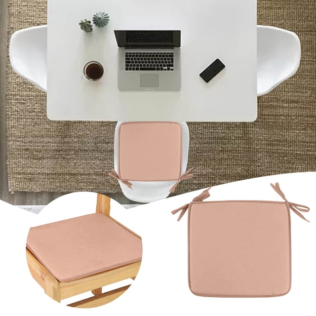 Durable Non- Kitchen Dining Chair Pad with Secure Ties and Machine Washable Soft Cushion Cover