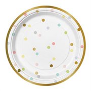 Christian Brands 10-03904-002 5 in. Paper Snack Plate - Baby Confetti Pack of 12