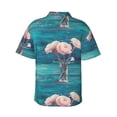 thumbnail image 3 of Daiia Flowers in Glass Vase Hawaiian Shirt for Men Gentle Cotton Regular Short Sleeve Casual-X-Large, 3 of 9