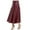 Red, variant on QENGING Summer Skirts for Women Flare Leather Skirt Long Skirt High Waist Skirt Casual