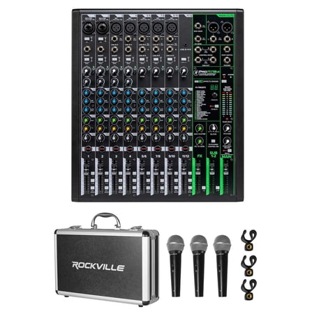 Mackie ProFX12v3 12-Channel Professional Effects Mixer w/USB+(3) Mics ProFX12 v3